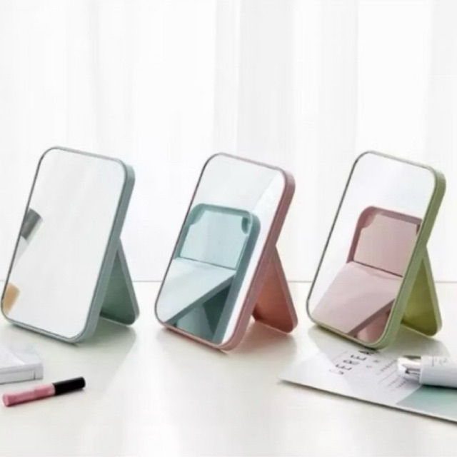 CERMIN LIPAT PERSEGI PORTABLE / KACA RIAS