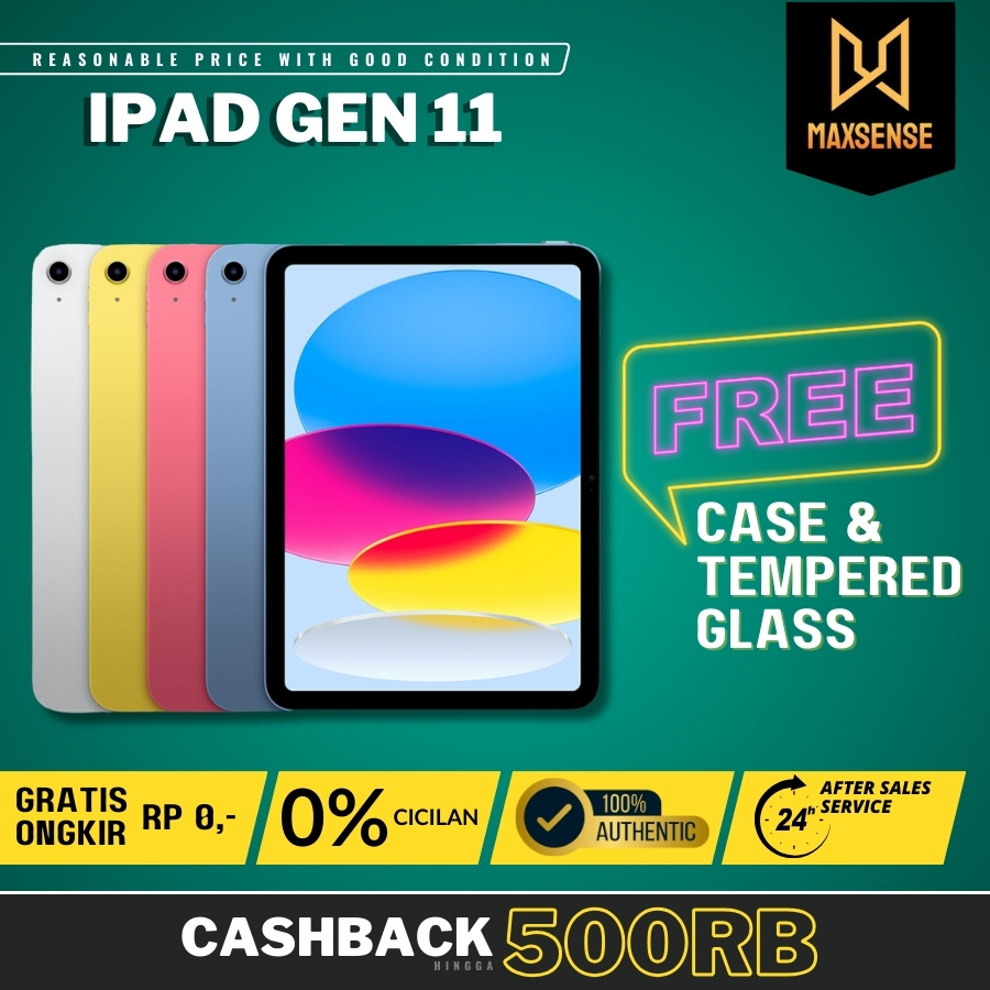 Apple iPad Gen 11 inc(A16) 2025 iPad 11th 512GB 256GB 128GB Wifi Only Cellular Second Original Resmi
