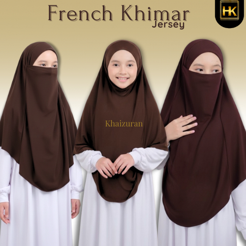 Khaizuran -  French Khimar Anak Bahan Jersey Premium Usia 4-8Tahun by Khaizuran.Hijab