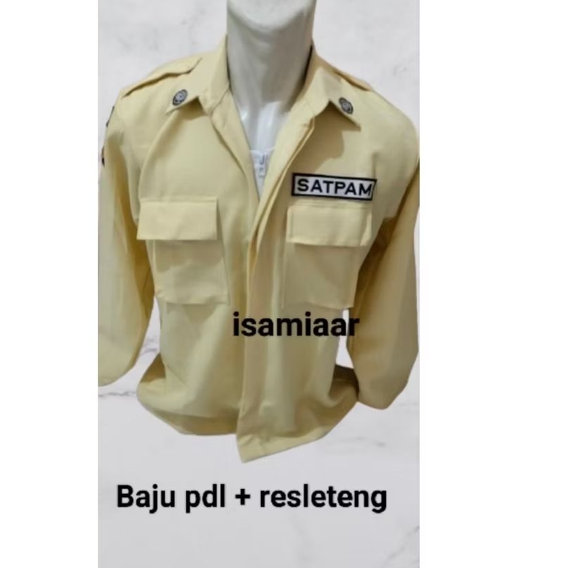 SERAGAM PDL SATPAM + RESLETENG DEPAN BAHAN GAIA