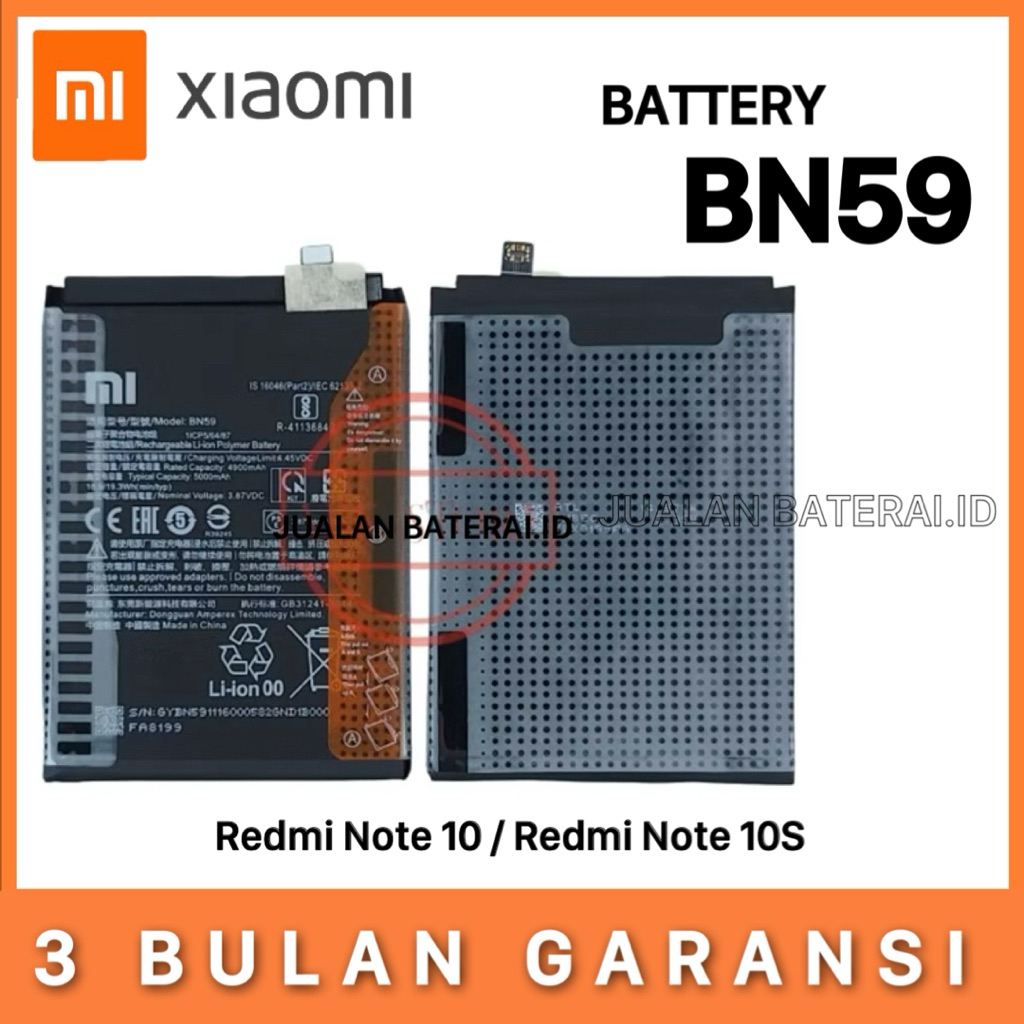 Baterai Batre Xiaom Redmi Note 10 / Redmi Note 10S BN59