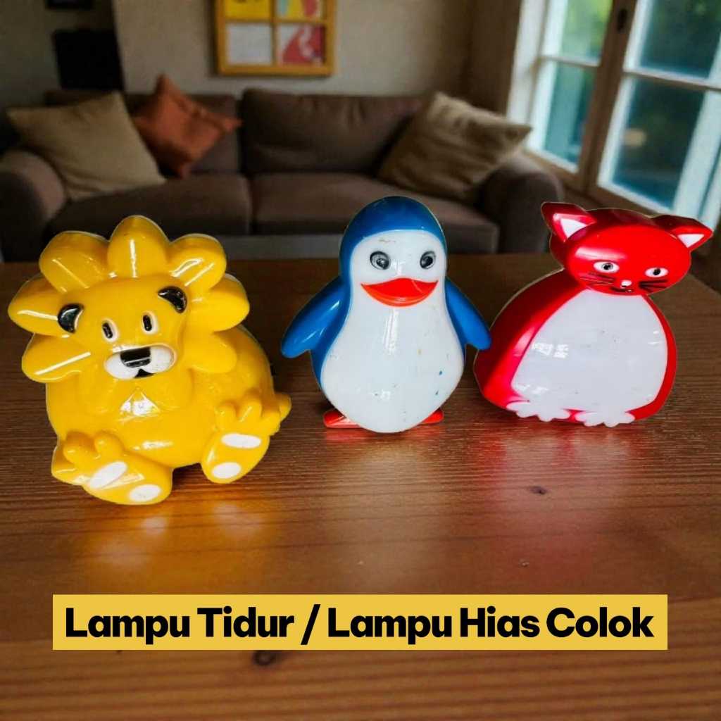 Lampu Kamar Lampu Tidur LED Karakter Tinggal Colok