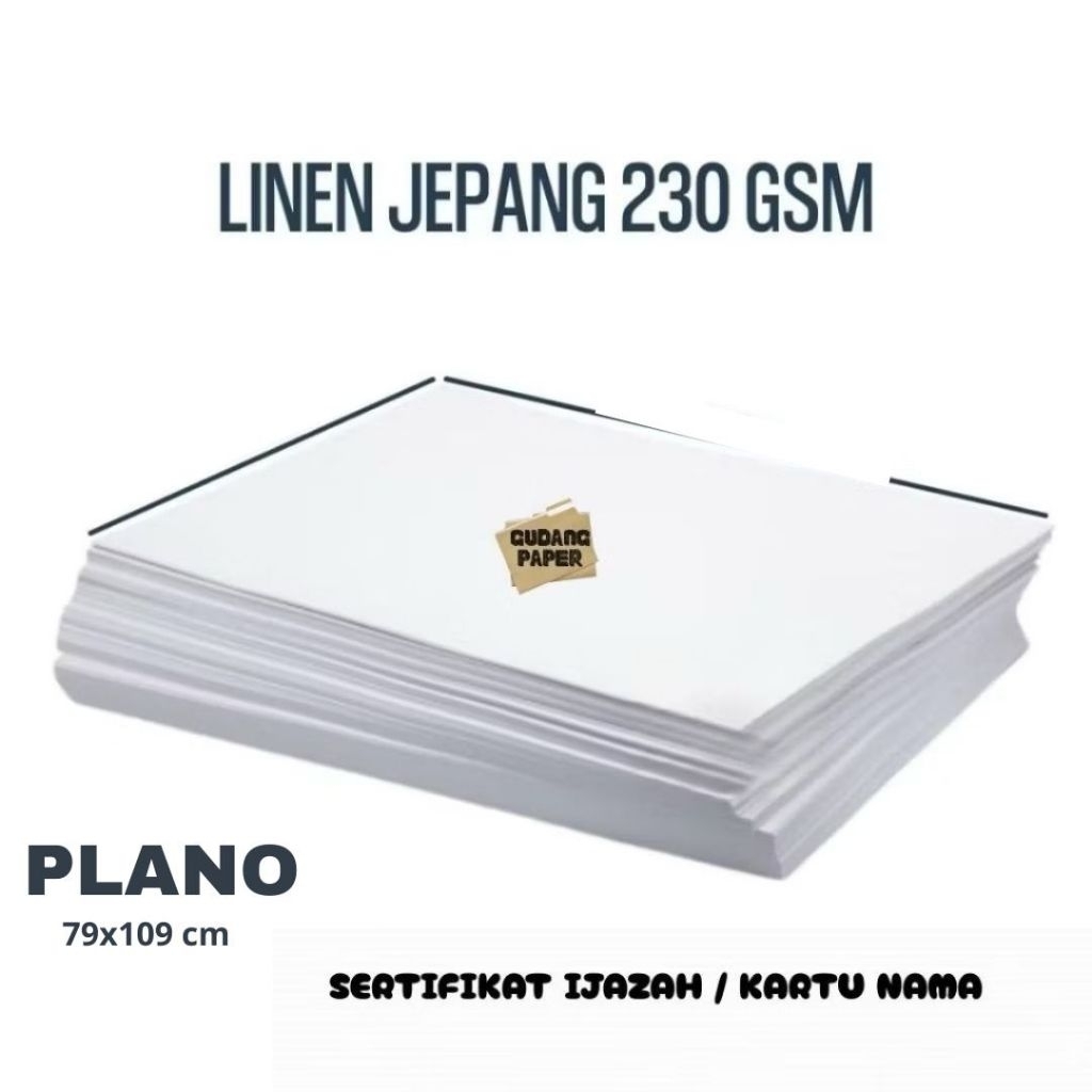 Kertas Sertifikat Linen 1 plano / Kertas Sertifikat Linen 79x109