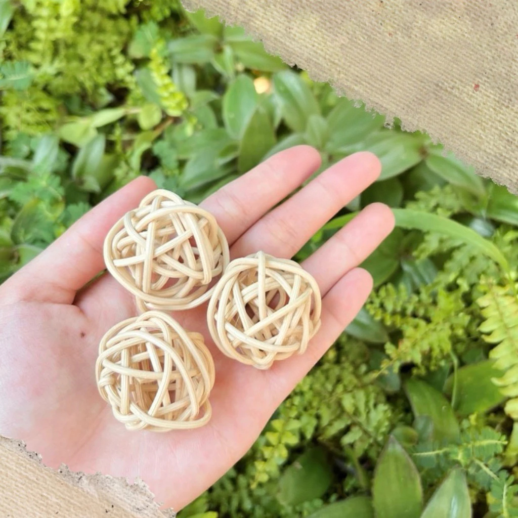 MAINAN BOLA ROTAN HAMSTER GIGITAN HAMSTER/PENGERAT / BOLA HAMSTER