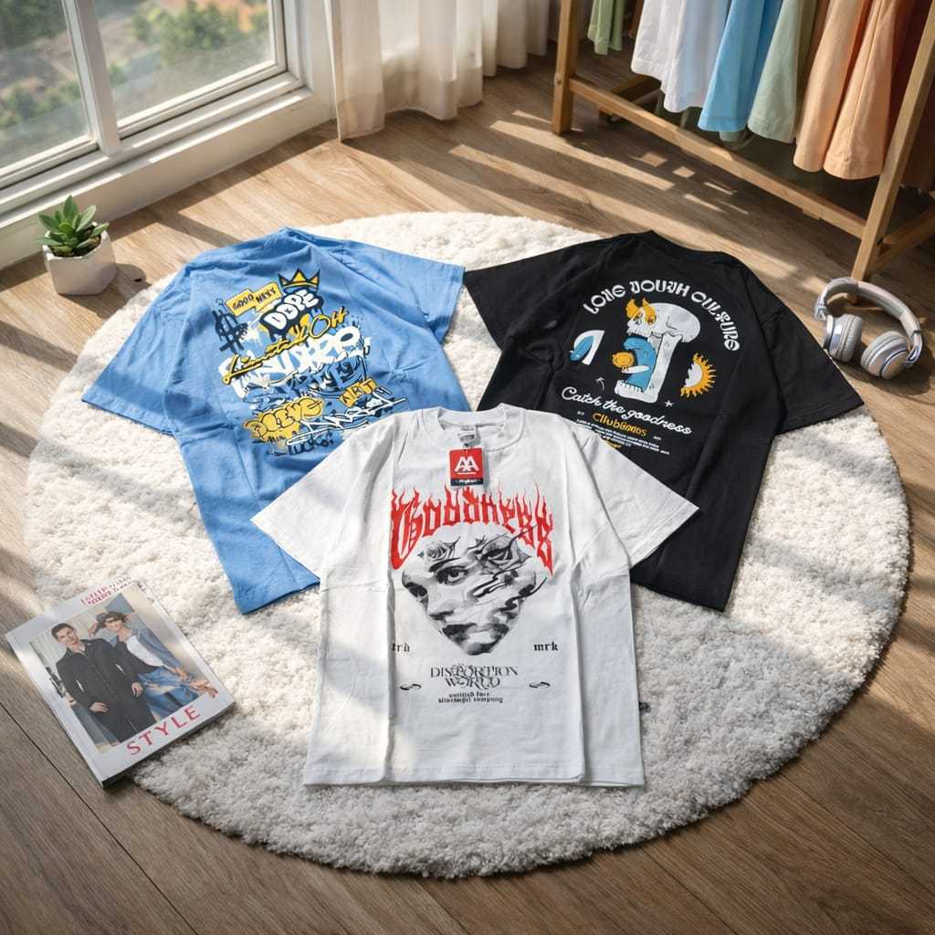 BUY 1 GET 3 BUNDLING 3 PCS KAOS DISTRO / KAOS ORIGINAL ALIVE ANGEL / KAOS PRIA WANITA