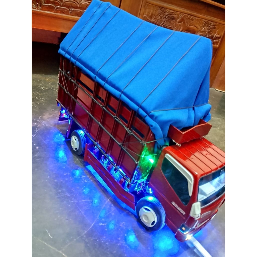terpal Miniatur truk skala truk plastik bahan kain