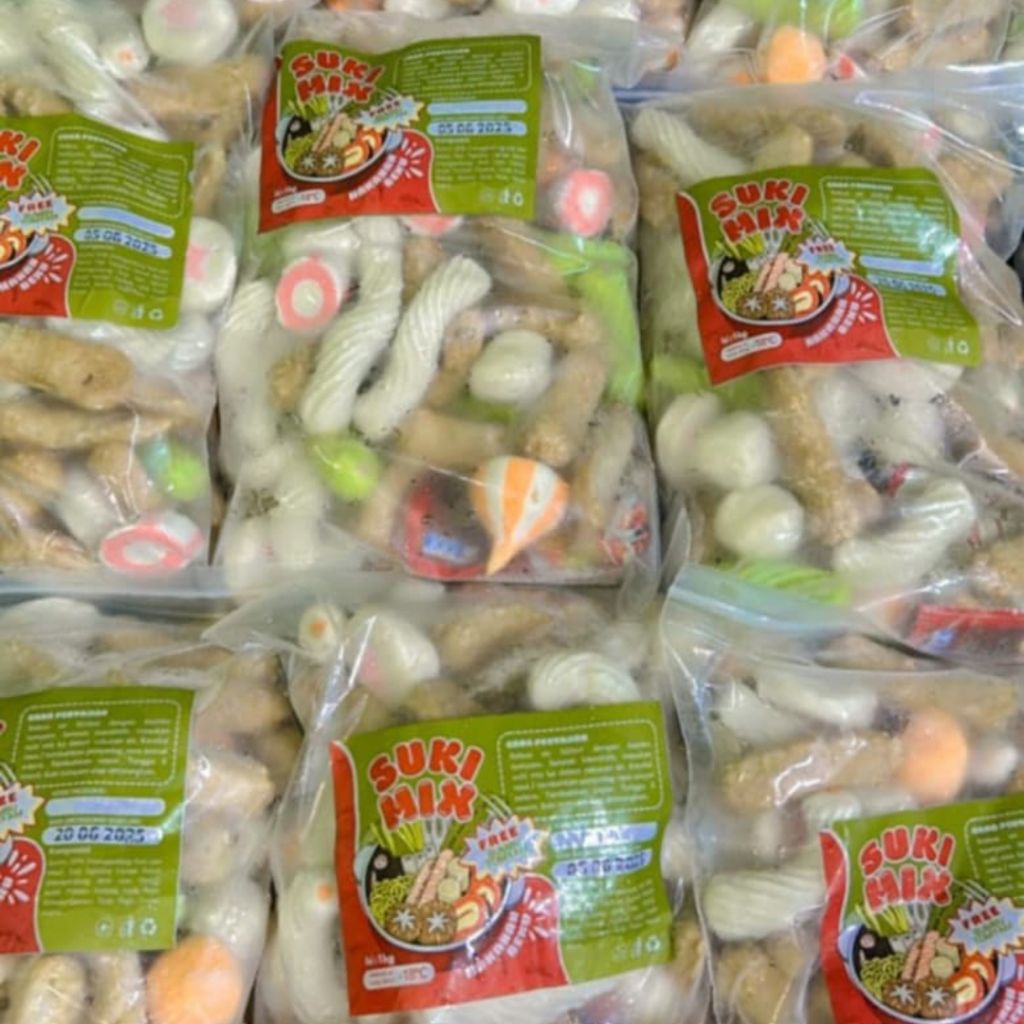 Bakso Seafood Curah Suki Mix 1 kg Free Bumbu Tomyam