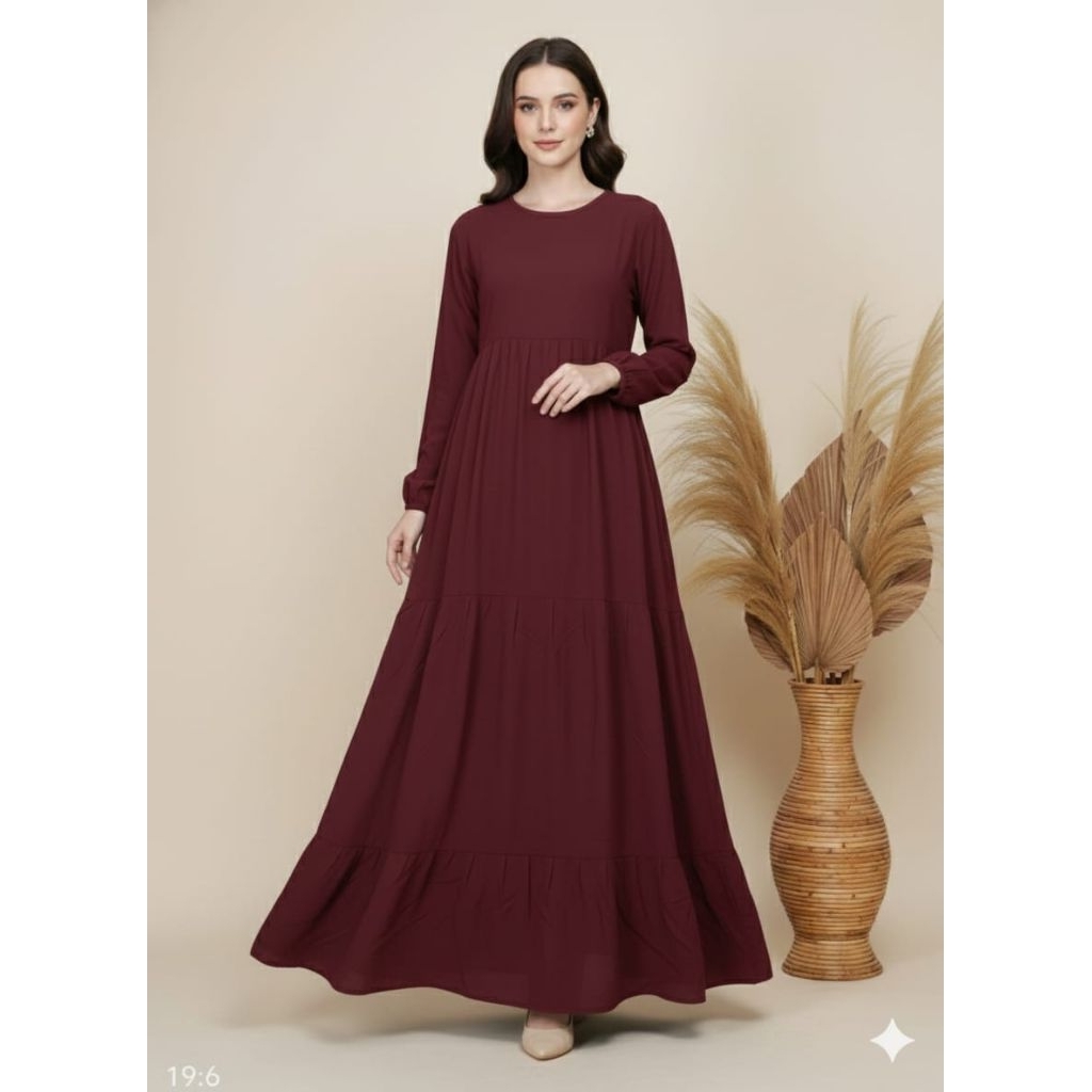 gamis rayon polos | gamis rayon jumbo
