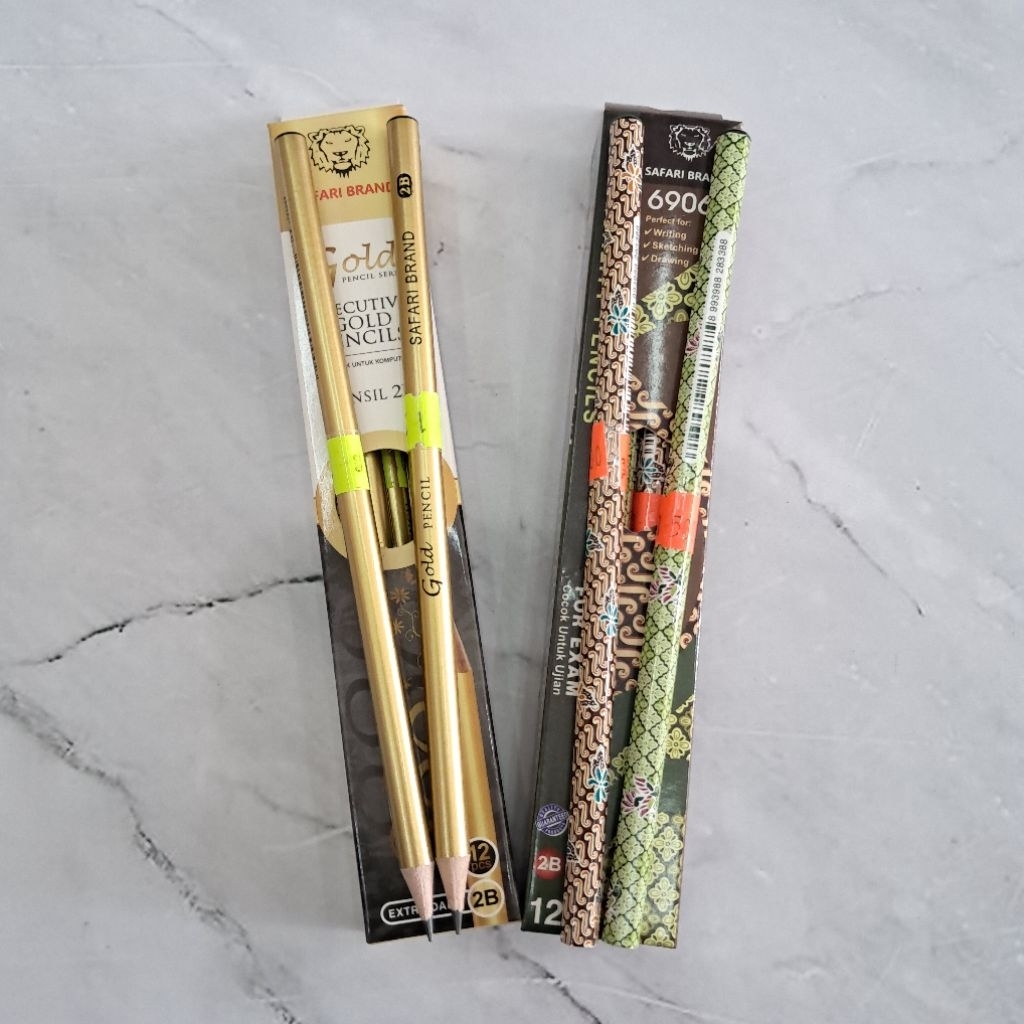 Pensil 2B safari brand gold dan batik satuan