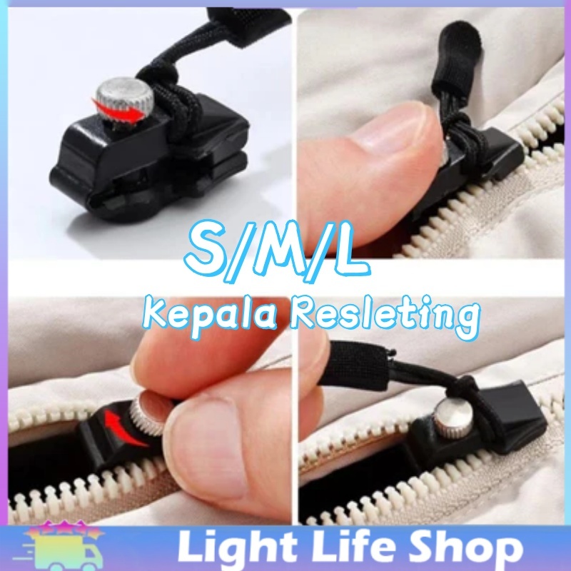 Zipper Lock Pakaian Hitam Resleting Tas Dan Jaket Perbaikan Zipper Darurat