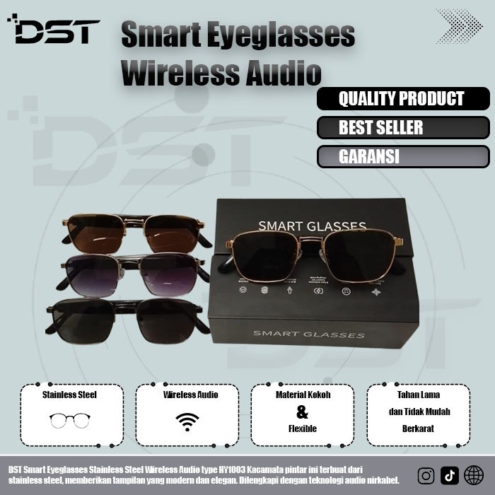 DST Smart Photochromic Glasses Wireless Bluetooth V5.4 Sunglasses Sport Anti UVA/UVB Type HY1003