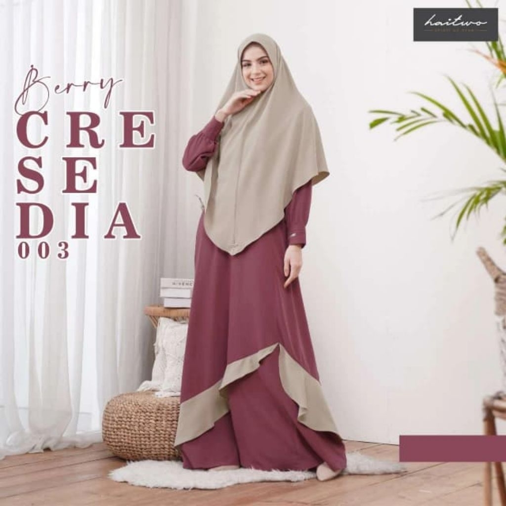 TERMURAH GAMIS HAITWO SET HIJAB CRESEDIA 003