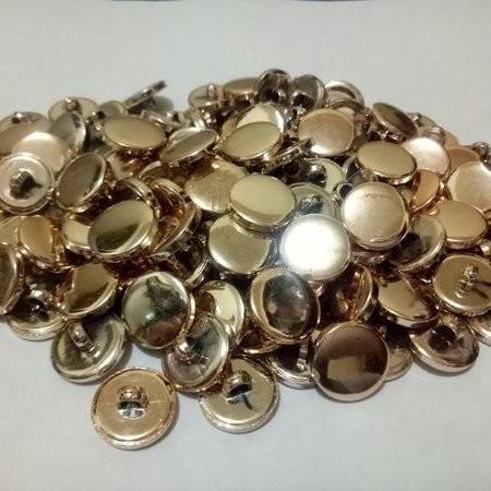 Kancing Baju Jamur Emas Polos - Kancing Emas 18 mm /21 mm/ 25 mm isi 100pcs