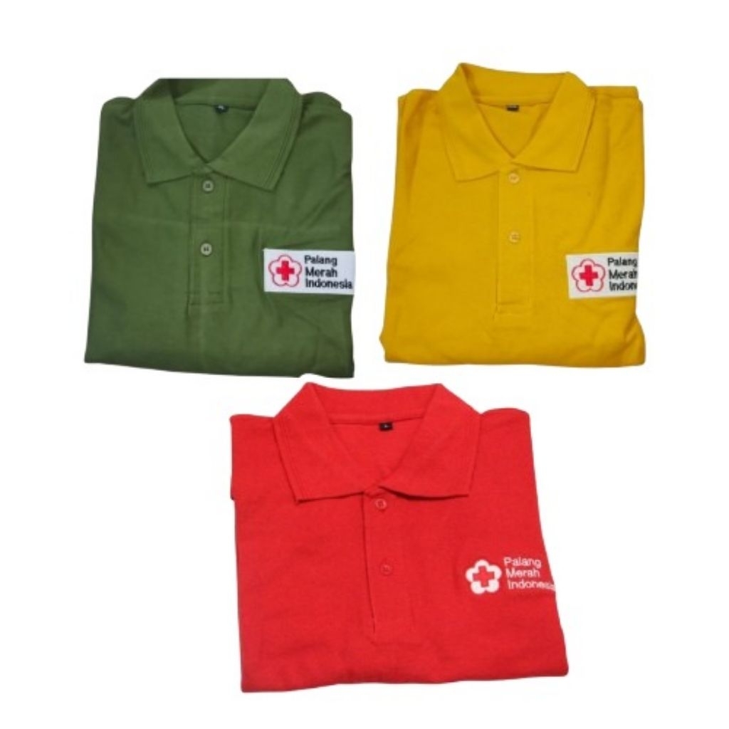 Kaos Polo PMI KSR TSR | Kaos Palang Merah Indonesia Resmi