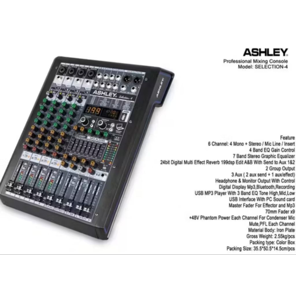 Mixer Ashley Selection-4 Original – 4 Channel Audio Mixer