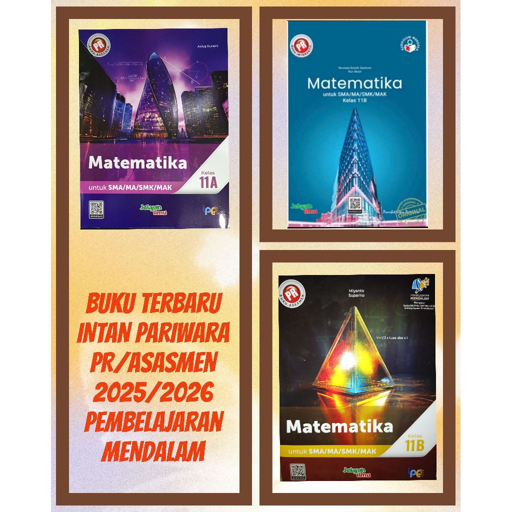 Buku lks/pr in SMA Matematika kelas 11 semester 1 dan semester 2   intan pariwara tahun 2024/2025