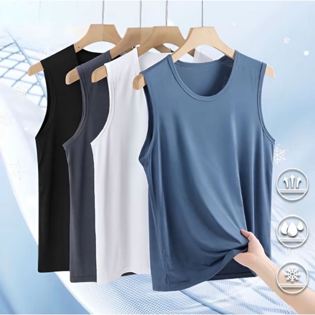 PAKET HEMAT 6 PCS SINGLET PRIA DEWASA IMPORT SLIM FIT KAOS KUTANG PRES BODY TANGTOP COWOK VIRAL