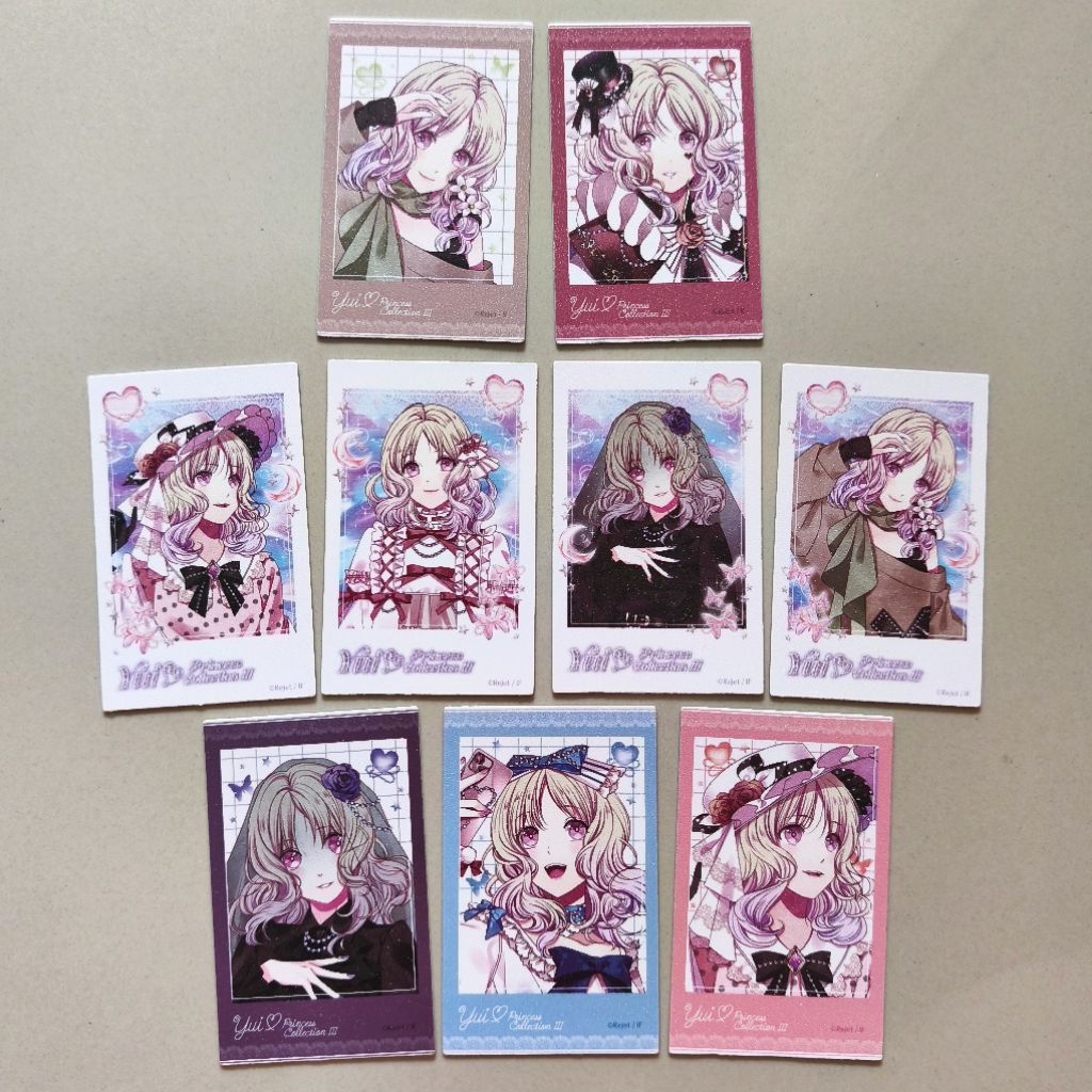 Official Merch Diabolik Lovers Yui Komori Glitter Polaroid Card Yui Princess Collection III Photocar