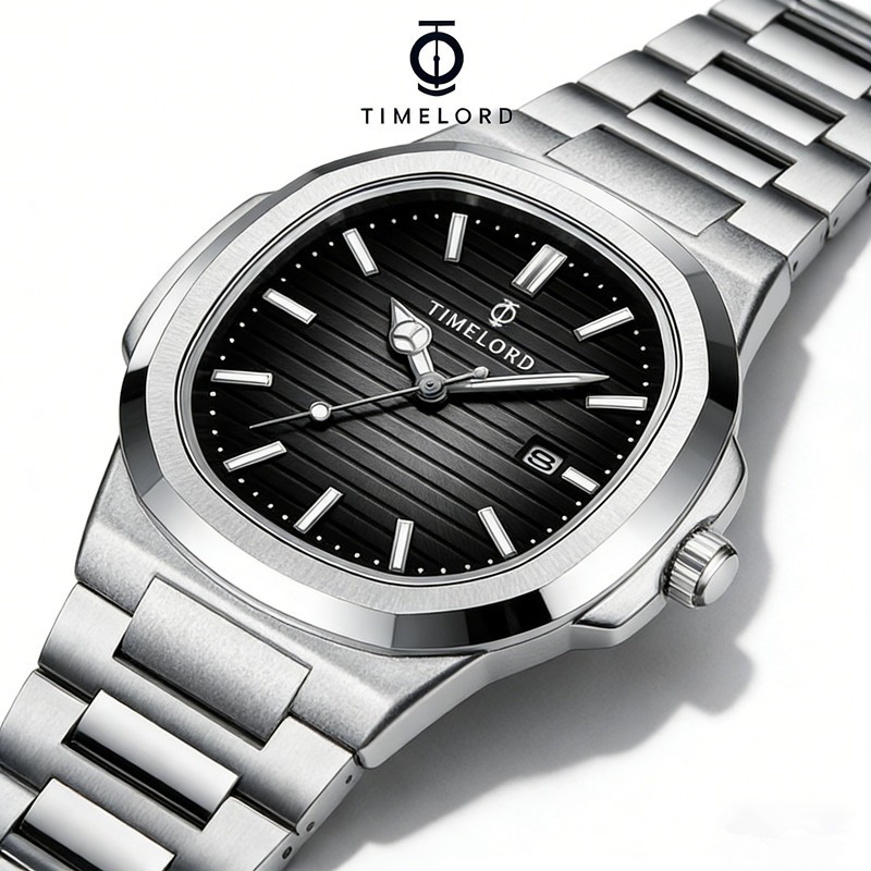 Tinyy.co - Jam tangan pria Tahan Air Kaca Safir TIMELORD 2066 Chronograph Quartz Luminos Anti Gores