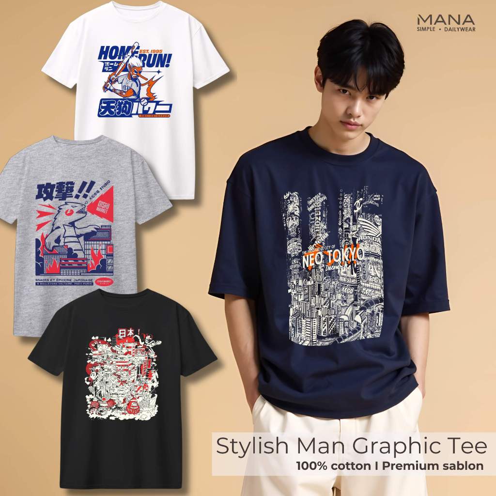 baju kaos pria cowok baseball japan jepang keren - t shirt pria korean style - kaos baju oversize