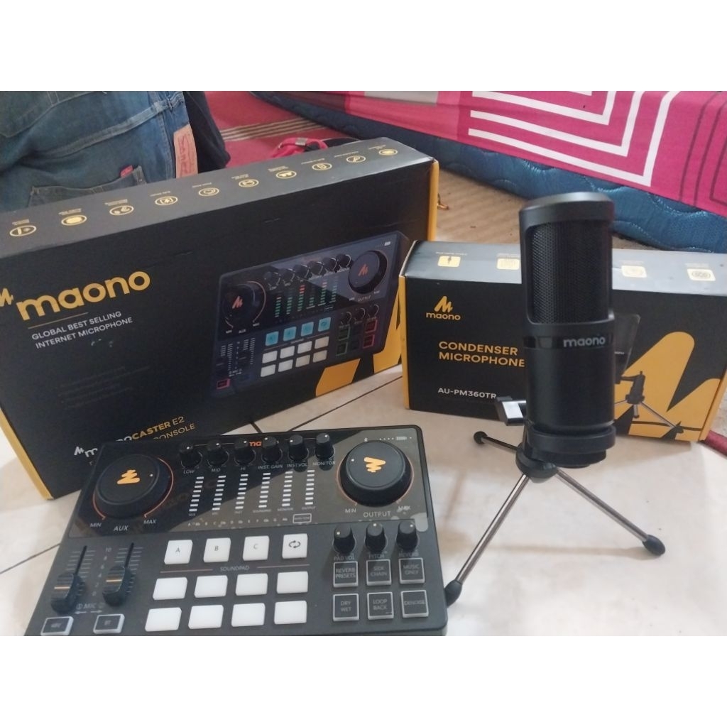 satu set maono e2 dan mic maono pm360
