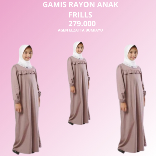 Elzatta Gamis Rayon Anak Frills Gamis Anak Bahan Rayon Elzatta