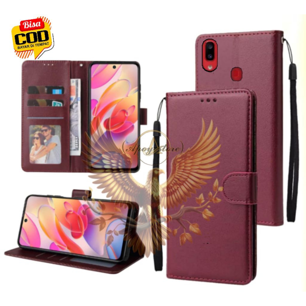CASE HP SAMSUNG A20 A30 - CASING DOMPET-FLIP LEATHER-SARUNG HP