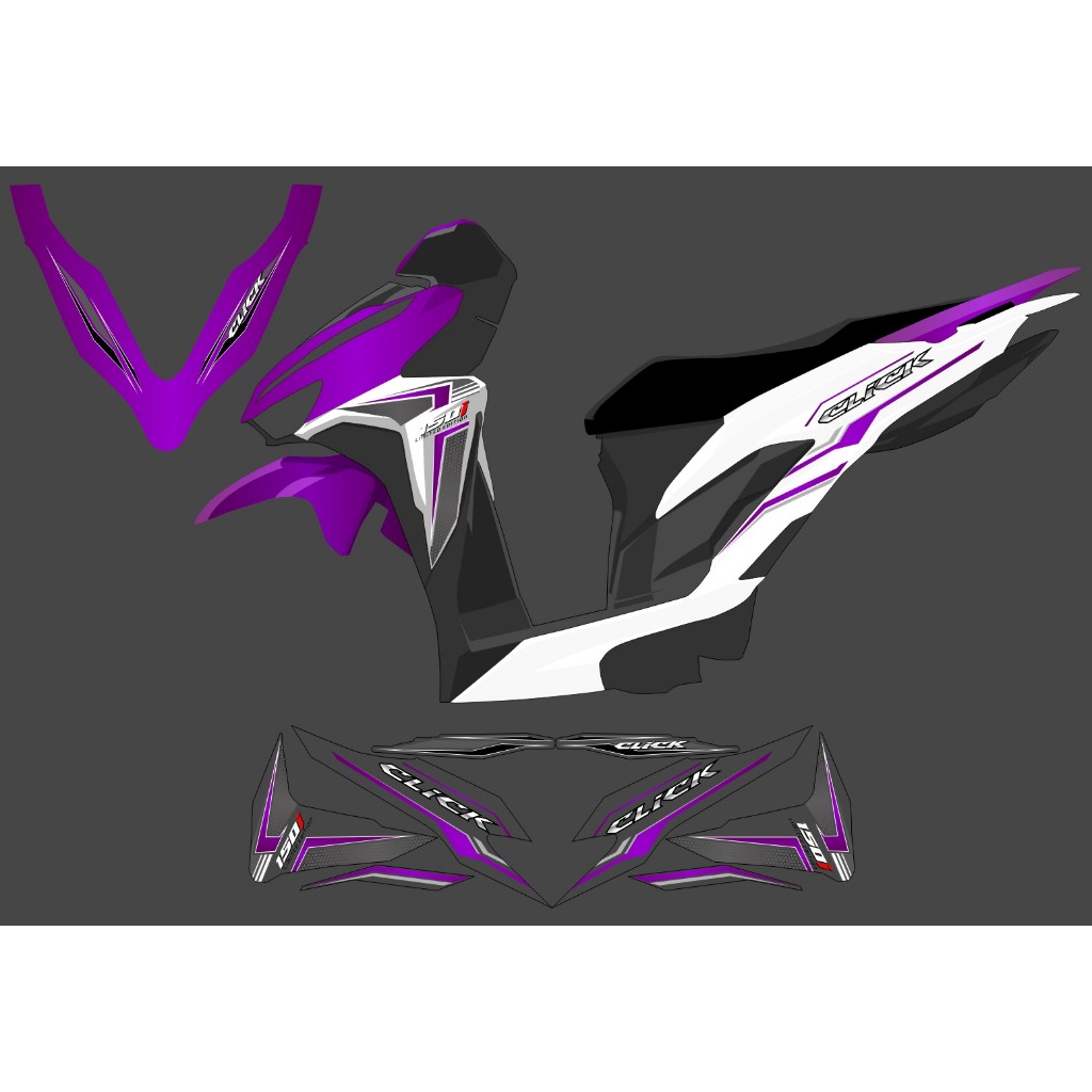 Striping Stiker Vario Led New 125 150 Gen 1 Motif Vietnam Style Transparan New Generasi