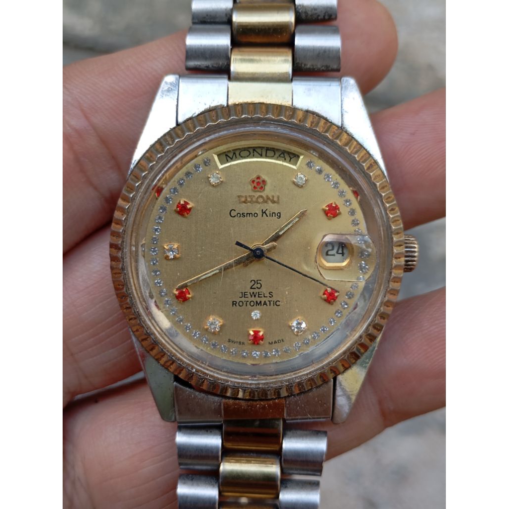 jam tangan titoni cosmoking bukan ori isecond bekas preloved