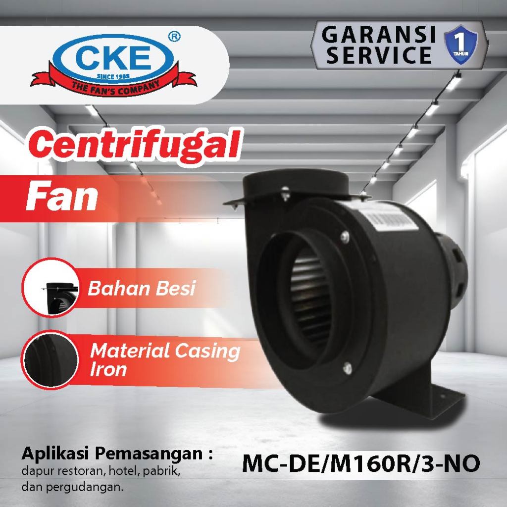 CKE Mini Centrifugal Fan 12.5 Inch Blower Keong 3 Phase Exhaust Fan Dapur Industri Kitchen Hood