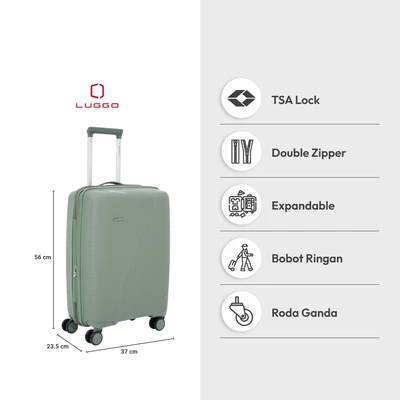 Luggo 20 Inci Leora Koper Pp Tsa Lock