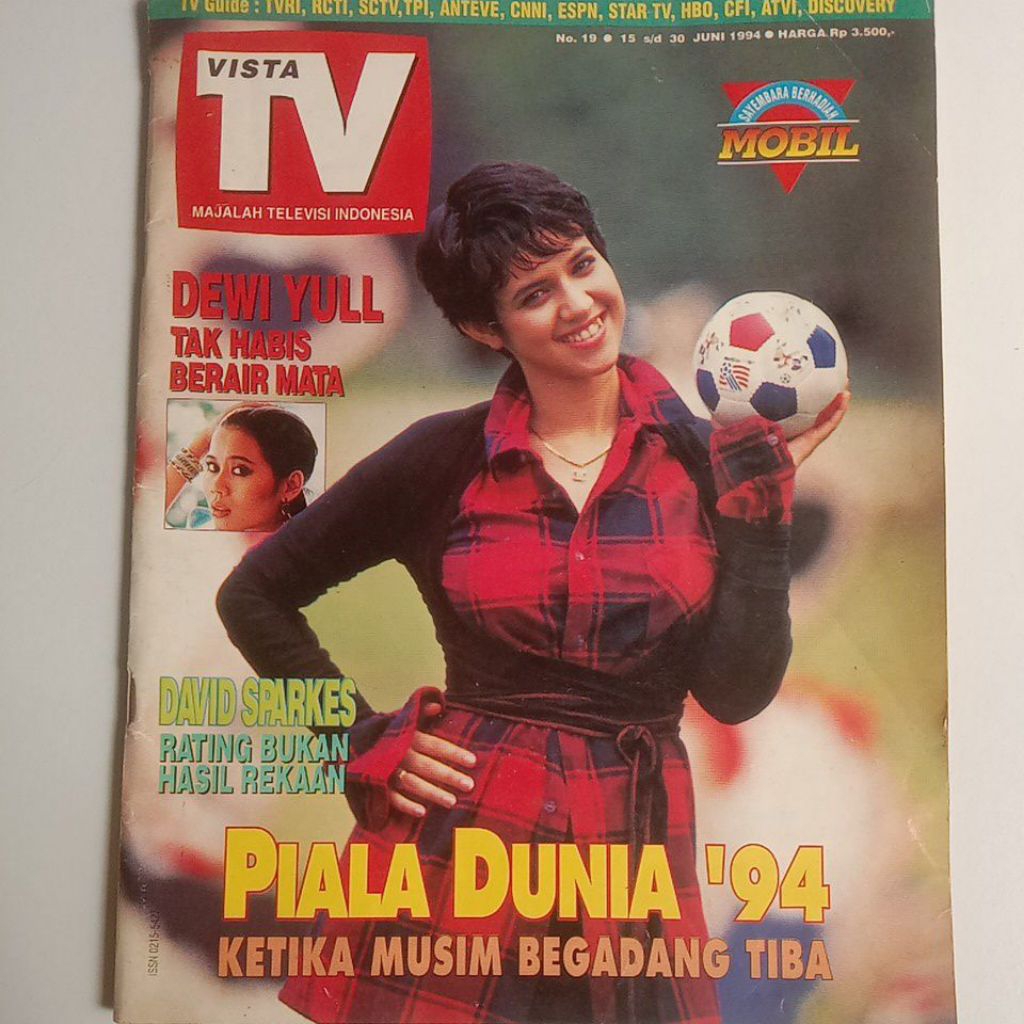 Majalah Vista TV Juni 1994 Cover Cantik Sonia Dora Stoffel Cidac Viegas Carascalao (Finalis Gadsam'8
