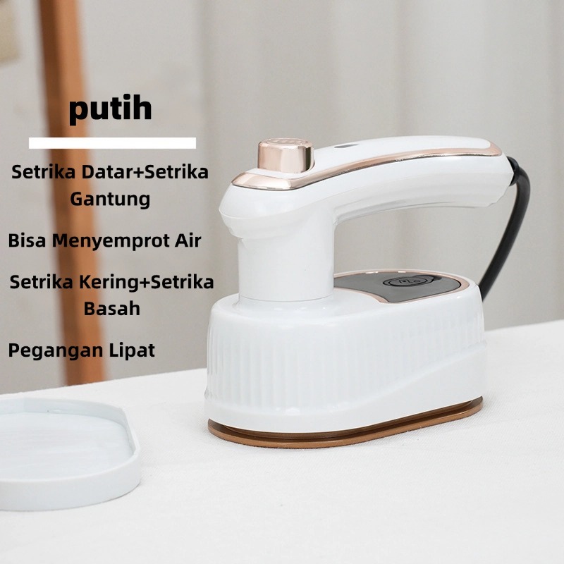 Setrika Uap Lipat Portabel - Alat Setrika Rumah Tangga Mini yang Praktis dan Mudah Dibawa