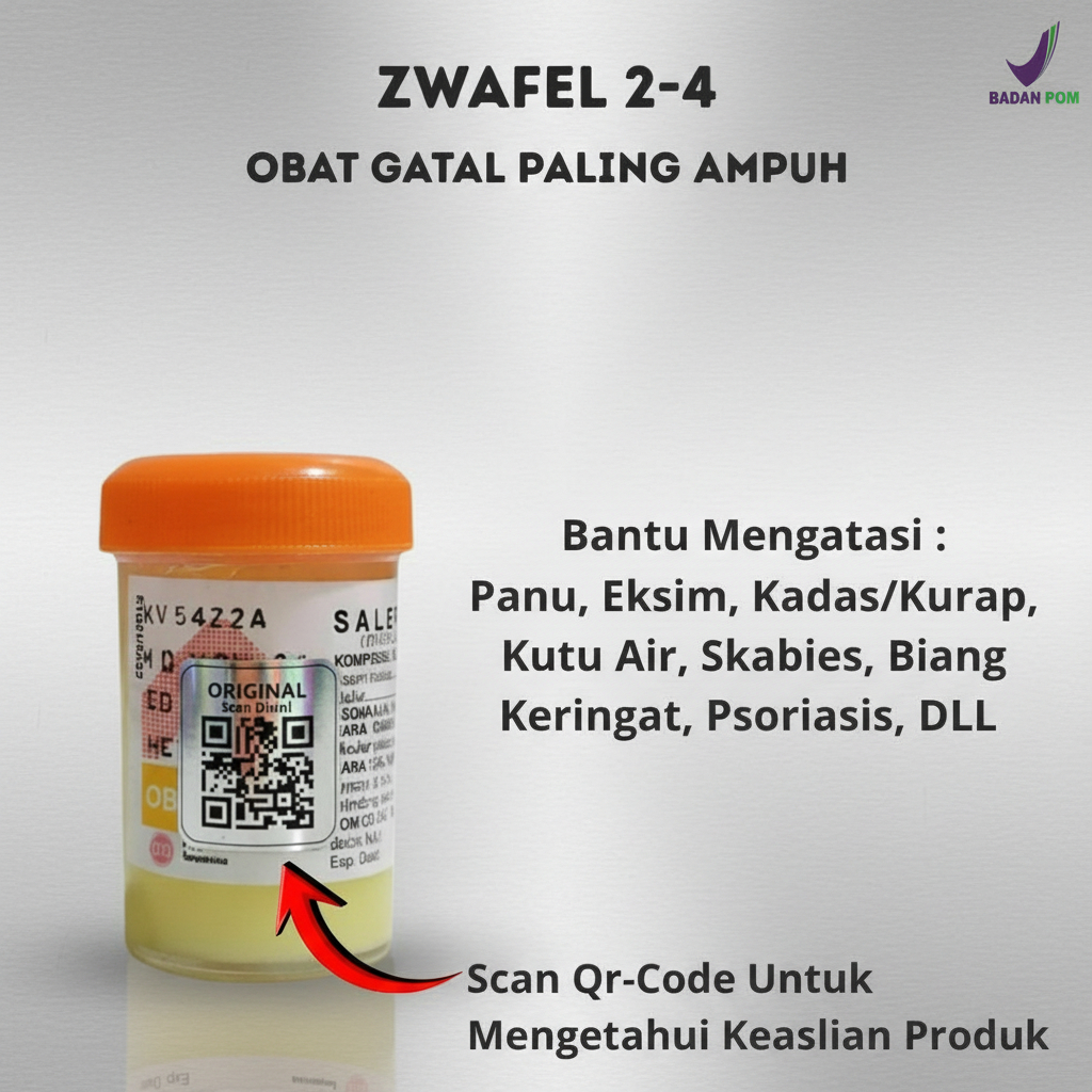 Salep 2-4 Zwafel Original BPOM Obat Scabies Ampuh Gatal Selangkangan Eksim Panu Kadas Kurap Asli QR