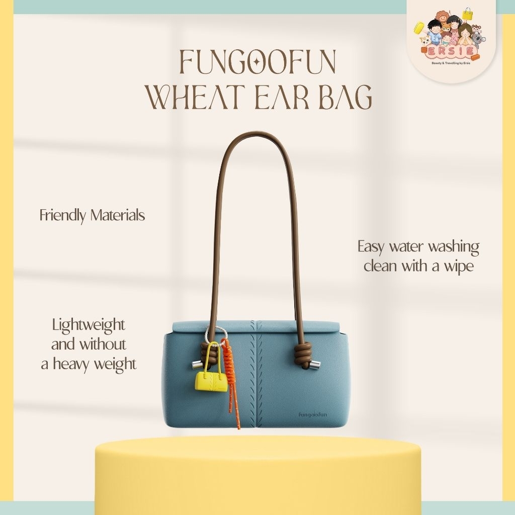 Fungoofun Wheat Eat Bag | Tas Selempang Bahan Silikon Anti Air