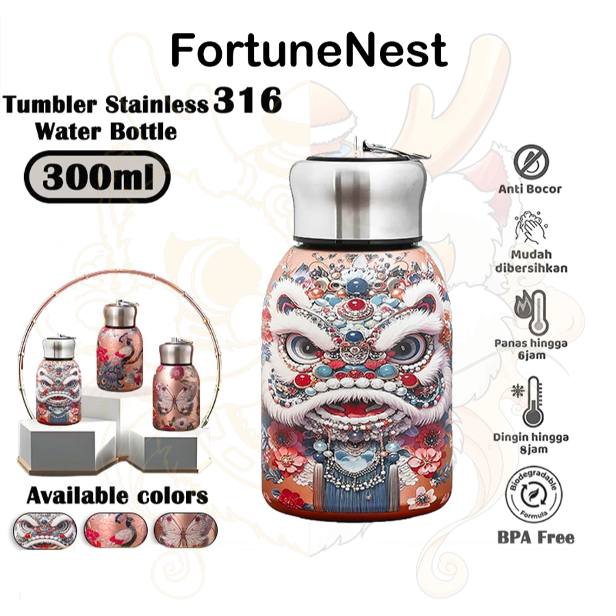 Free stickers-Mini Termos Air Panas Tumbler Stainless Steel Botol Minum 300ml Thermos Accessories ko