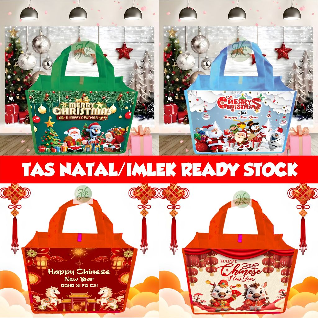 TAS NATAL IMLEK READY STOCK/TAS IMLEK/TAS NATAL IMLEK MUAT KFC/TAS BINGKISAN NATAL IMLEK/TAS TAHUN B