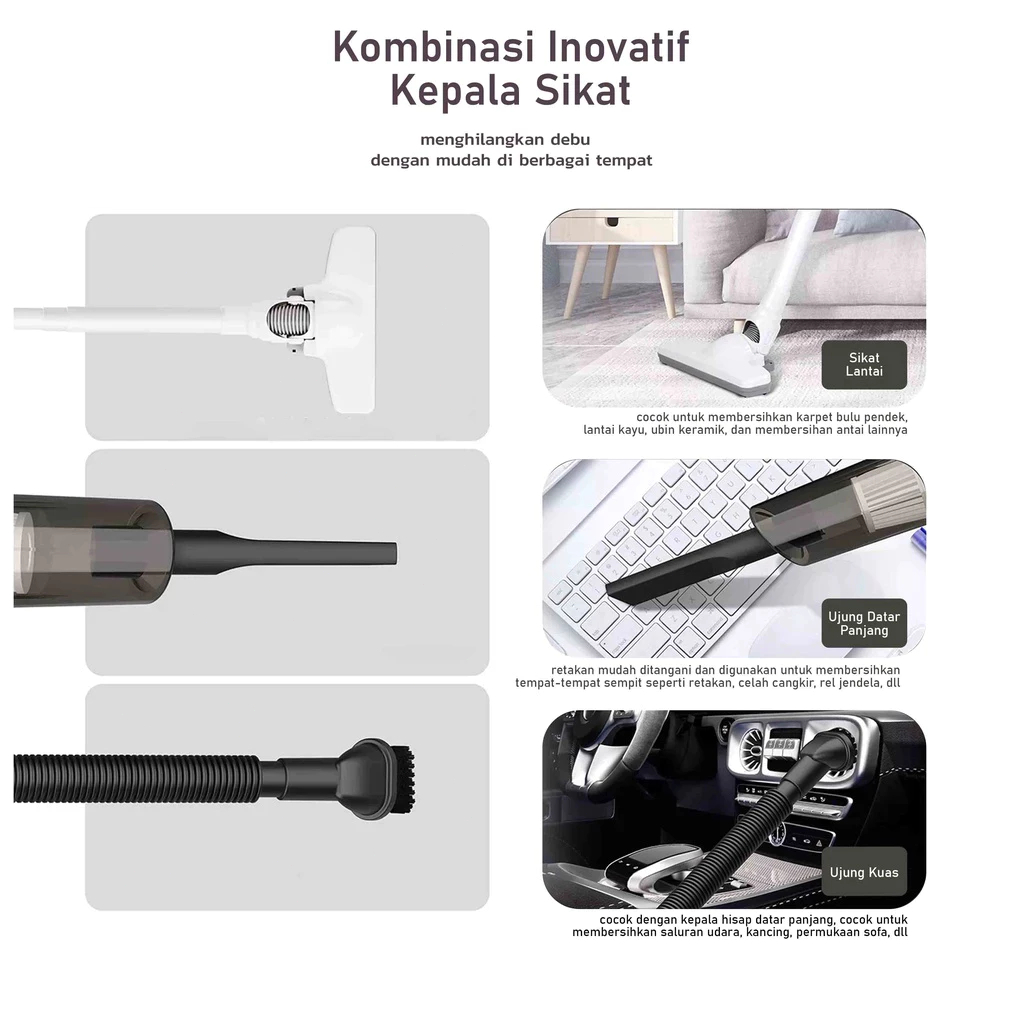 HOT SALE PHILIPS Vacum Cleaner 8 IN 1 Penyedot Debu Portable Cordless Multifungsi / Alat Pel Lantai