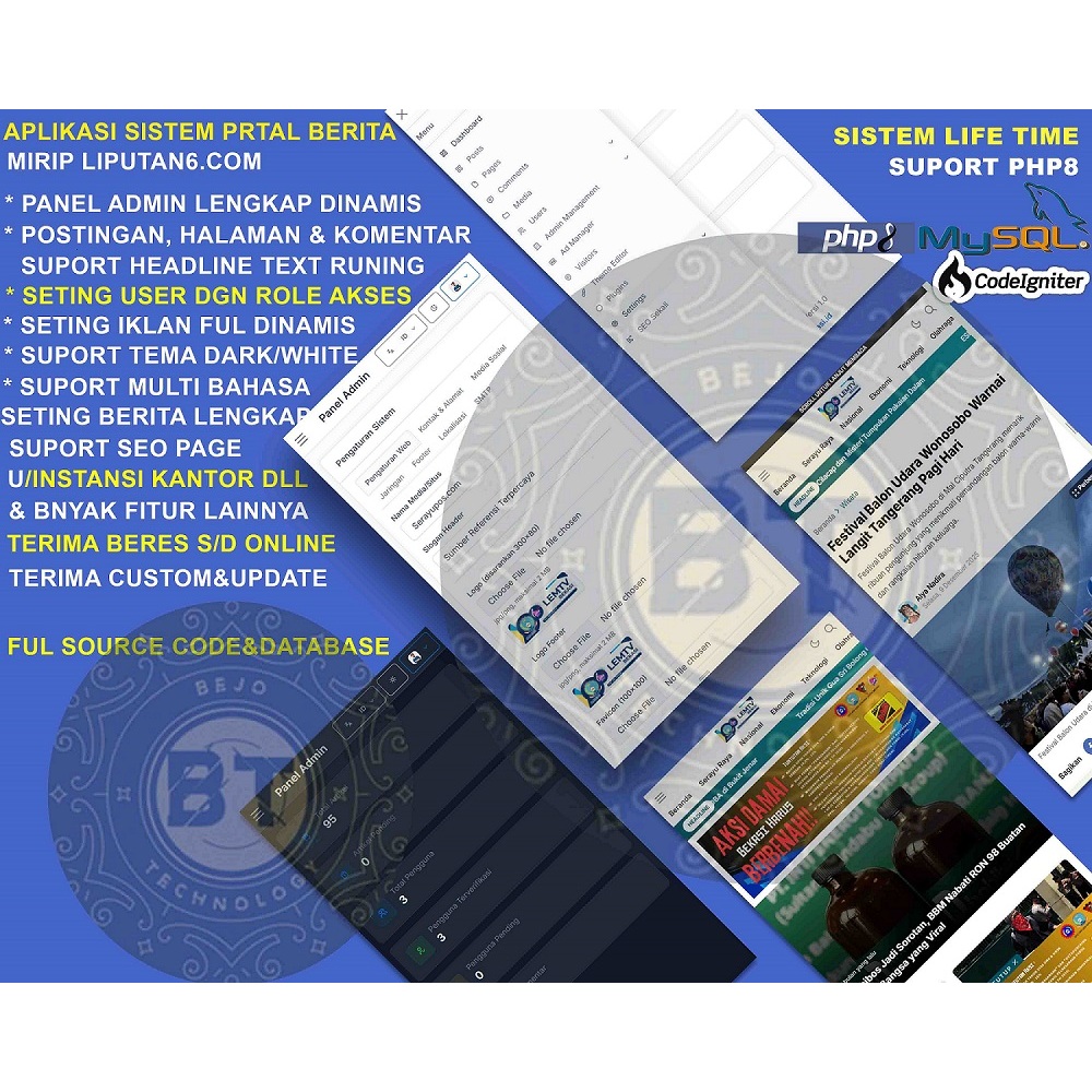 APLIKASI WEB SOURCE CODE PORTAL BERITA LENGKAP SIAP PAKAI MIRIP LIPUTAN6