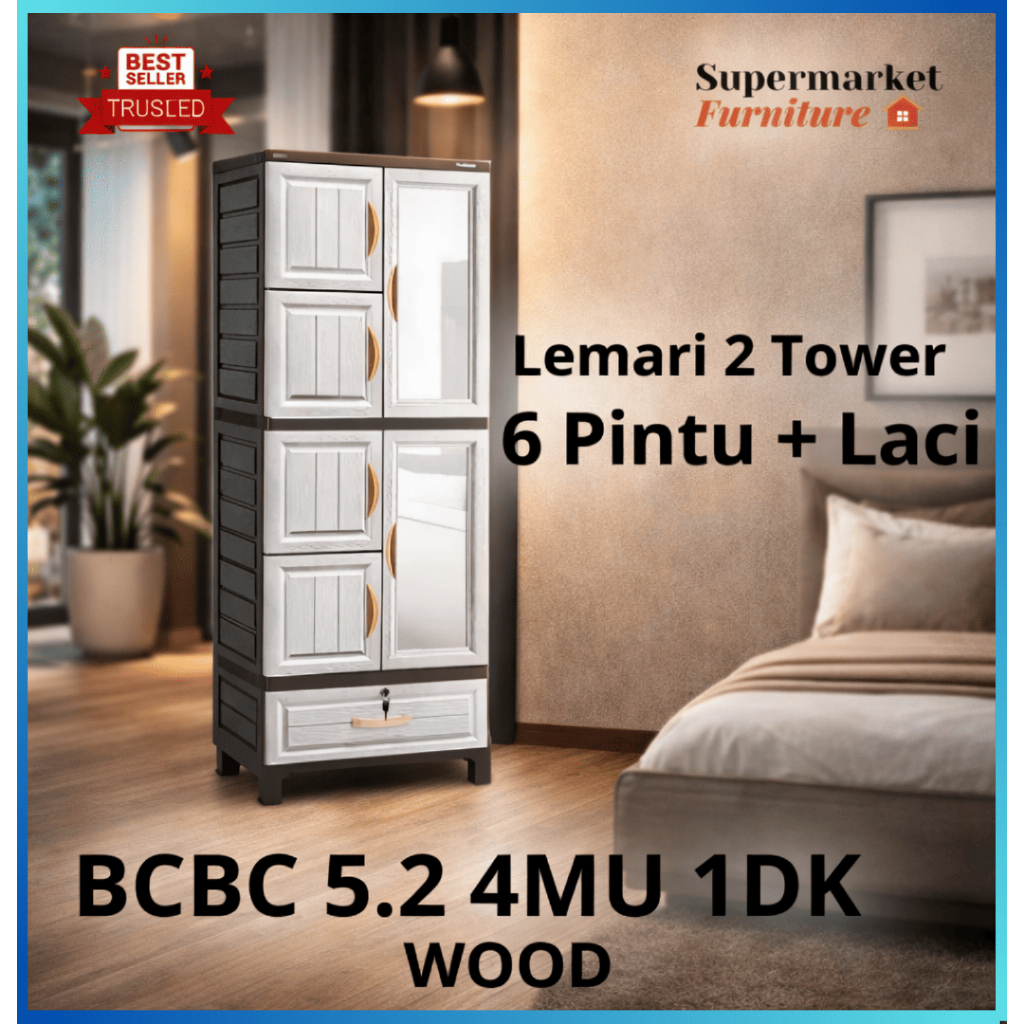 LEMARI PAKAIAN ROTAN NAPOLLY/LEMARI ROTAN SINTETIS NAPOLLY CABRO XU48