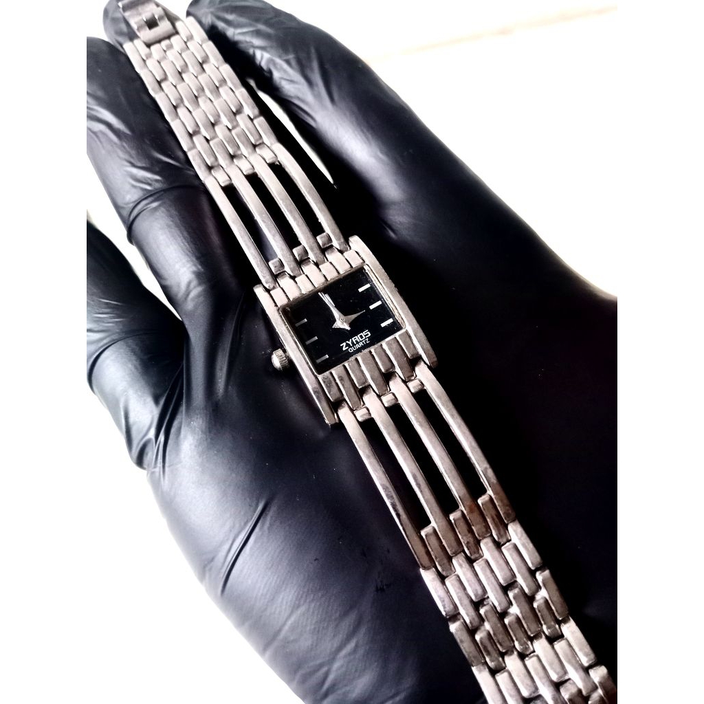 jam tangan zyros quartz tank vintage