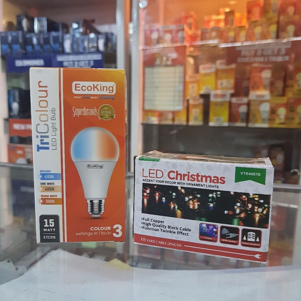 Lampu 3 warna Gratis led hias