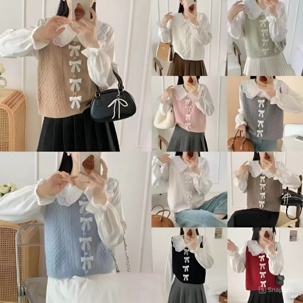 Rompi Korean Style Wanita YL Outer KODE #369 Bahan Rajut Size M L XL XXL XXXL LD 100-130 CM Vest Raj