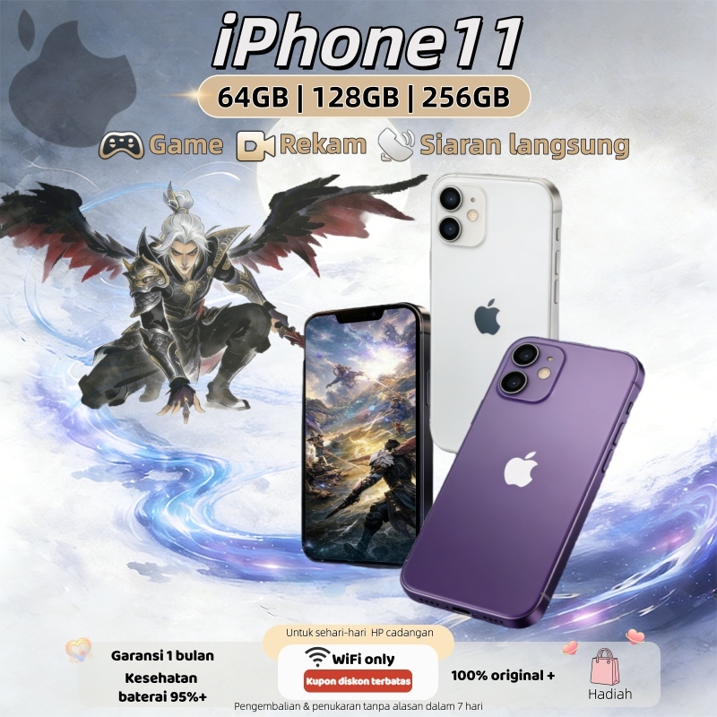 iPhone 11 Indonesia Ready Stock, iP11 128/256/512GB,  Apple Second