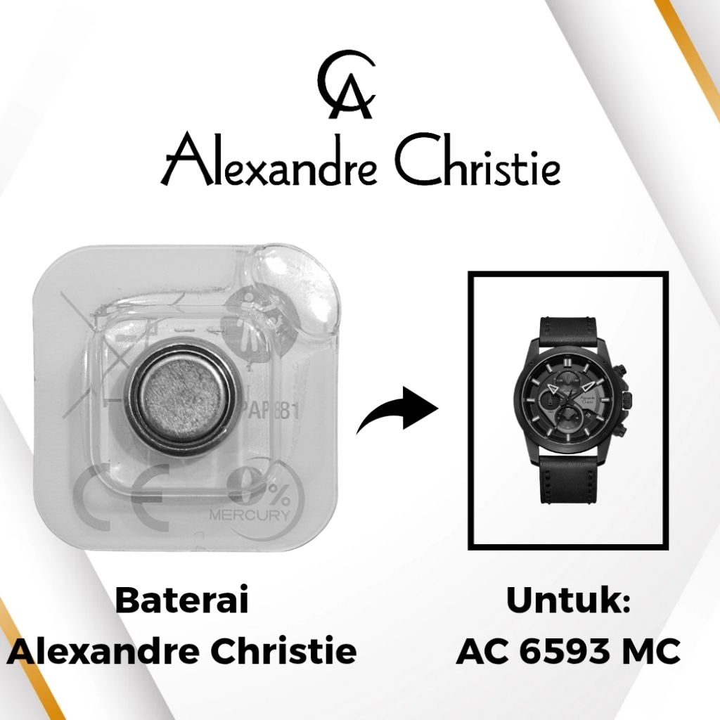 Baterai Jam Tangan Alexandre Christie AC 6593 MC Original