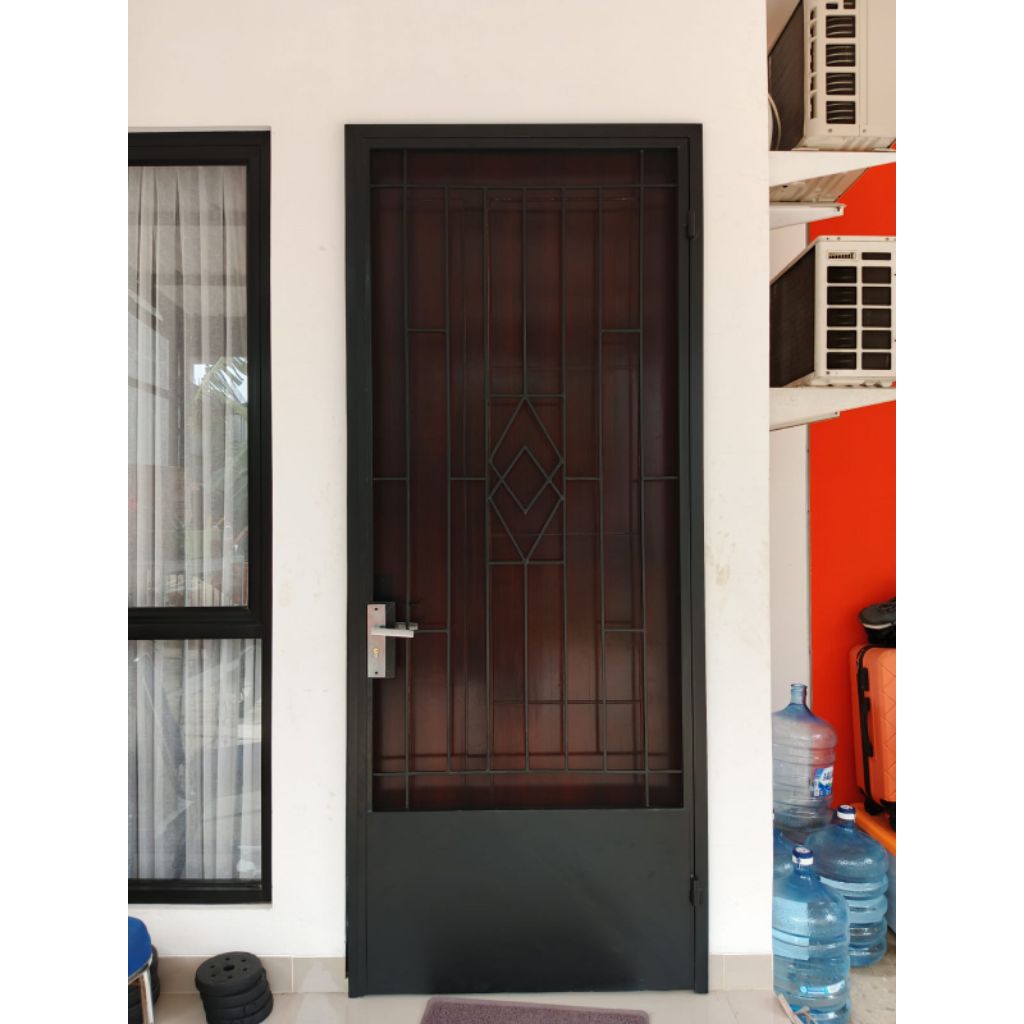 tralis pintu minimalis / pintu double / pintu kawat nyamuk