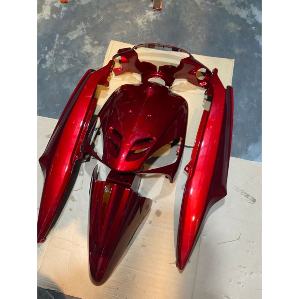 COVER FULL BODY HALUS YAMAHA MIO SPORTY WARNA MERAH CANDY CAT CUSTOM