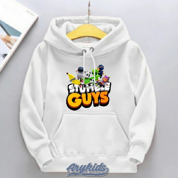 Sweater Hoodie Anak Laki-Laki STUMBLE GUYS Sweater Hodie Anak Umur 5 Sampai 15 Tahun Tali Motif Baha