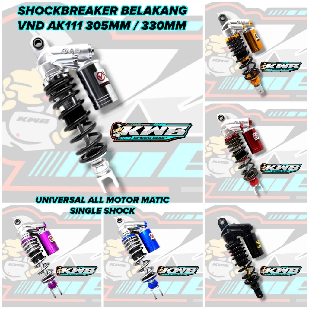 Shockbreaker Shock Belakang VND AK111 Ukuran 305MM 330MM Original VND