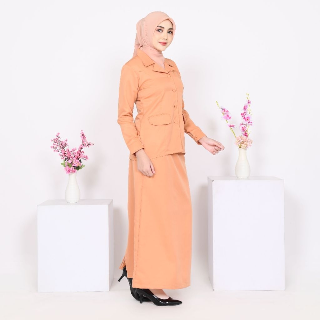 Setelan Seragam Dharma Wanita Blazer Rok Bahan Premium